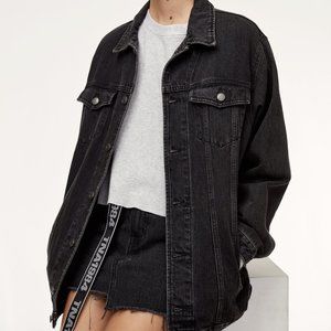 BLACK DENIM JACKET - SMALL/MED